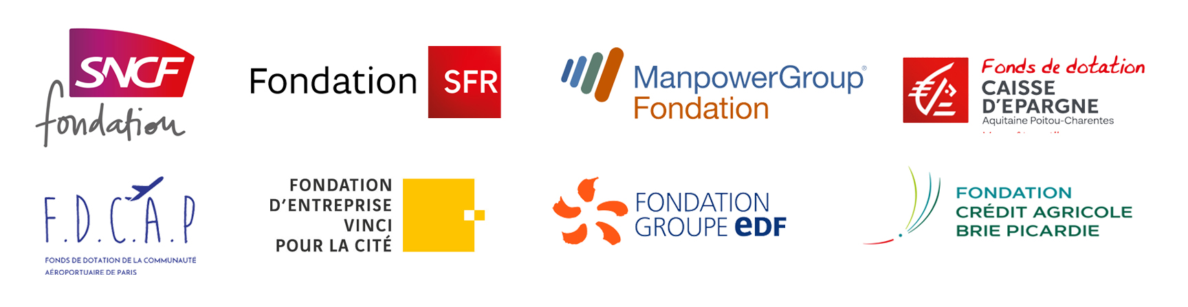 Logo partenaires - fondations